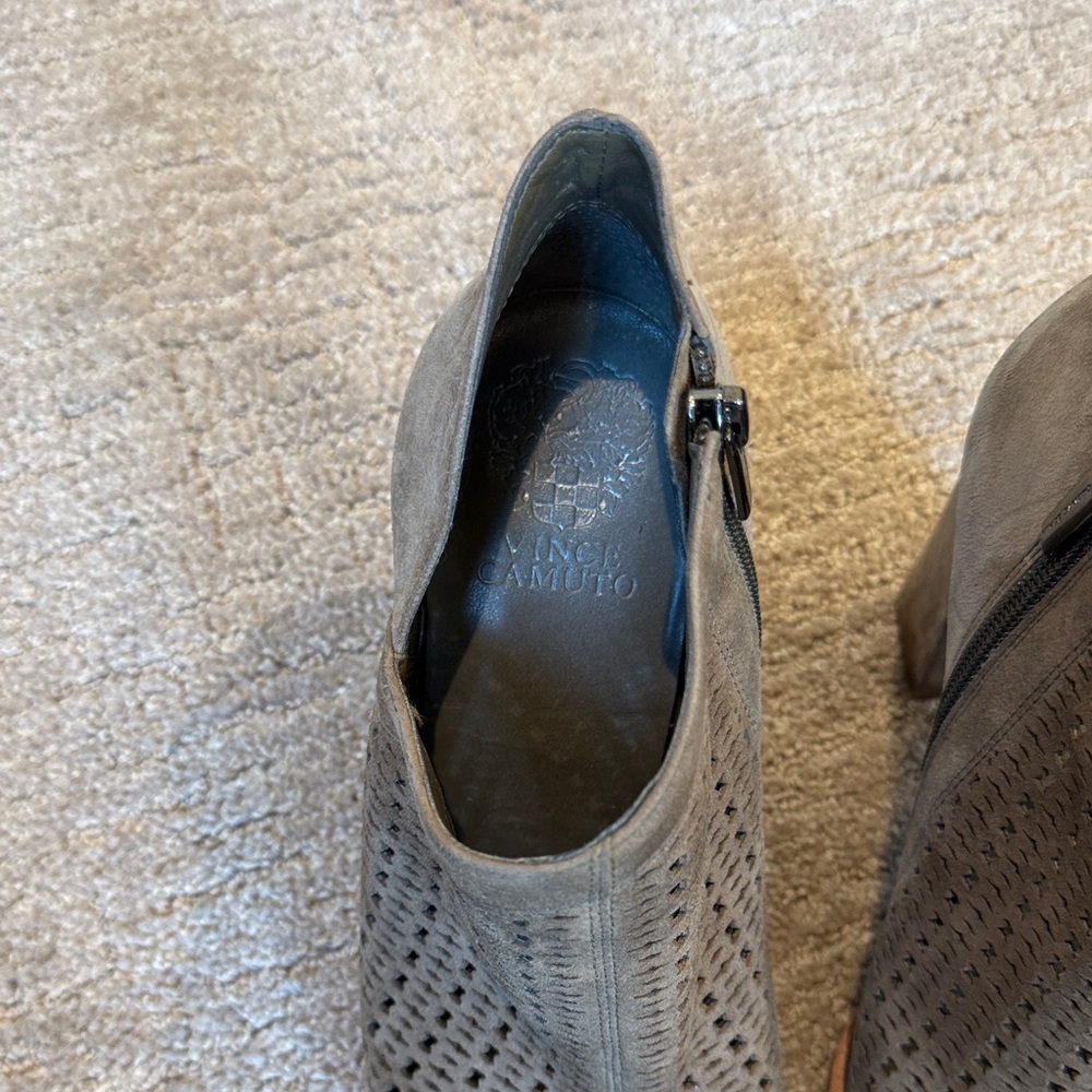 Vince Camino Gray Brown Ankle Boots - Picture 2 of 7
